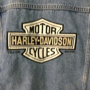 Harley Davidson Denim Trucker Jean Jacket Sz M
